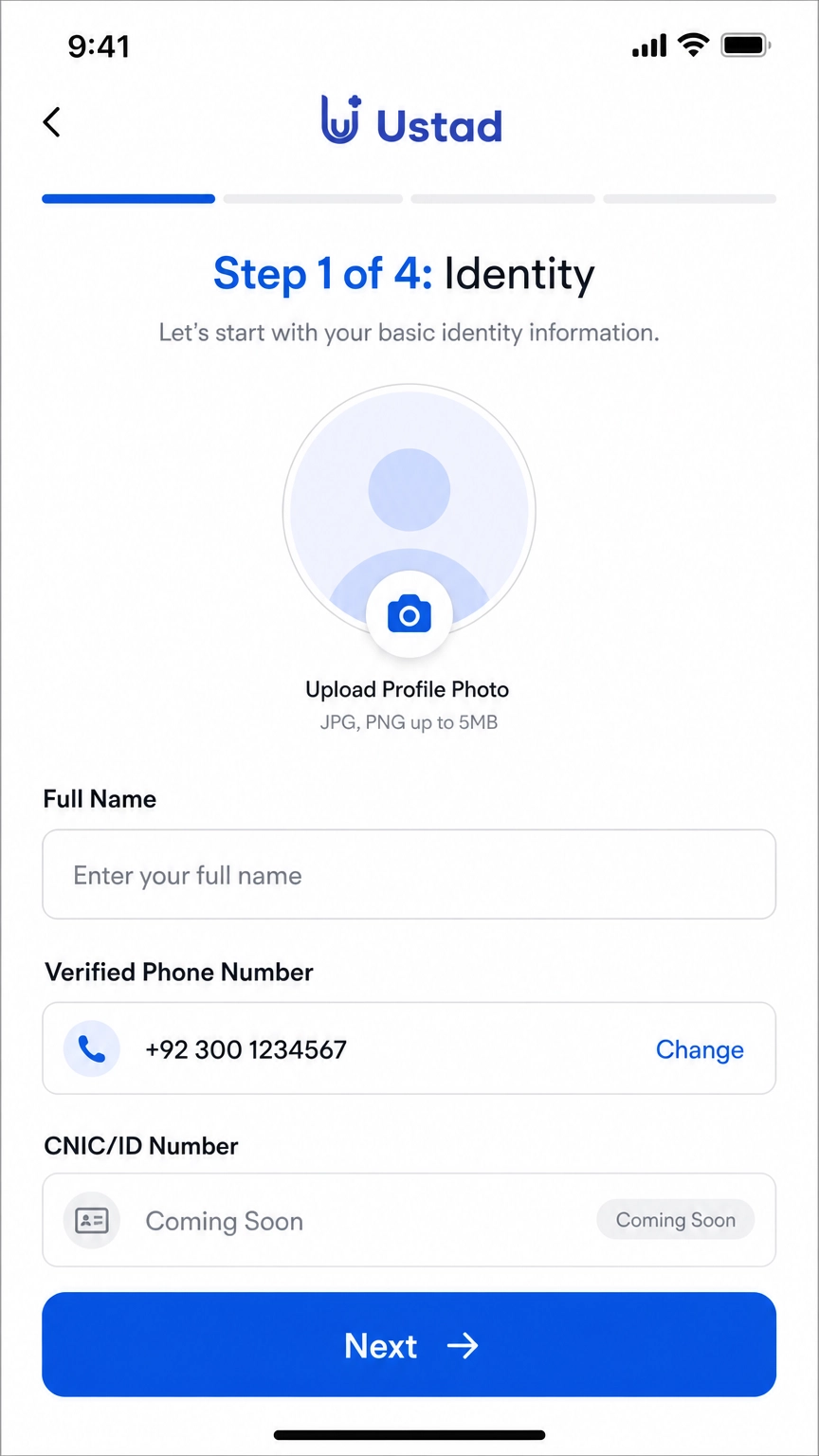 Onboarding step 1