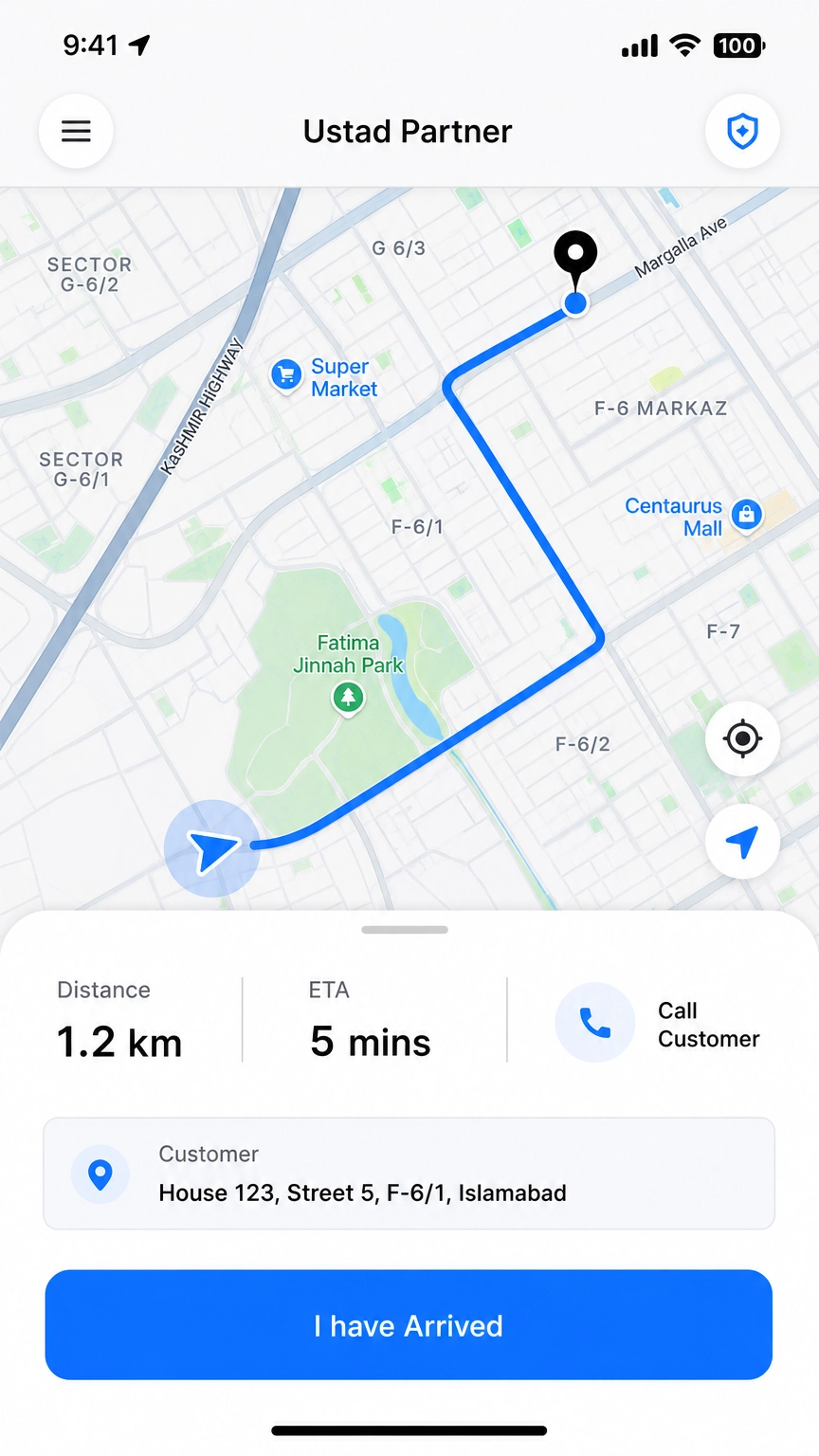 Navigation screen